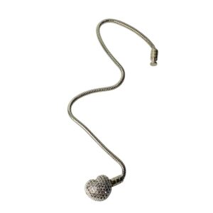 Pulseira da vida Coração com zircônias na frente e liso atrás
